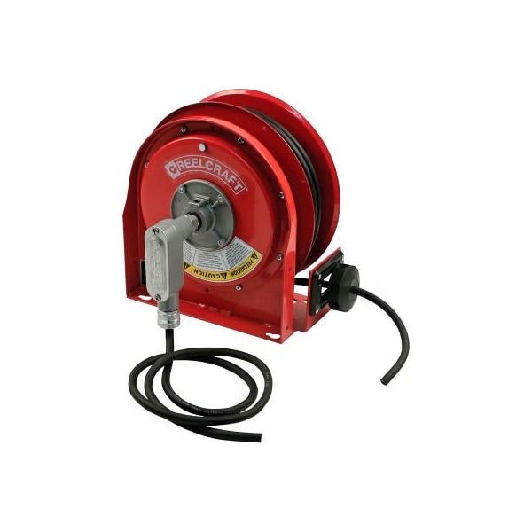 Cord Reel, Flying Lead, 12 AWG, Red Reel Color, 30 ft Length